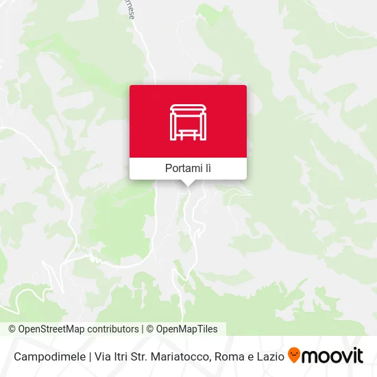 Mappa Campodimele | Via Itri Str. Mariatocco