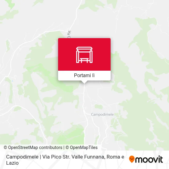 Mappa Campodimele | Via Pico Str. Valle Funnana
