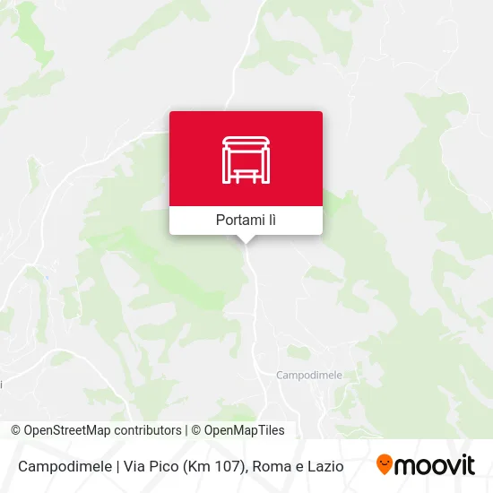 Mappa Campodimele | Via Pico (Km 107)