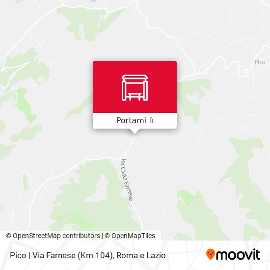 Mappa Pico | Via Farnese (Km 104)