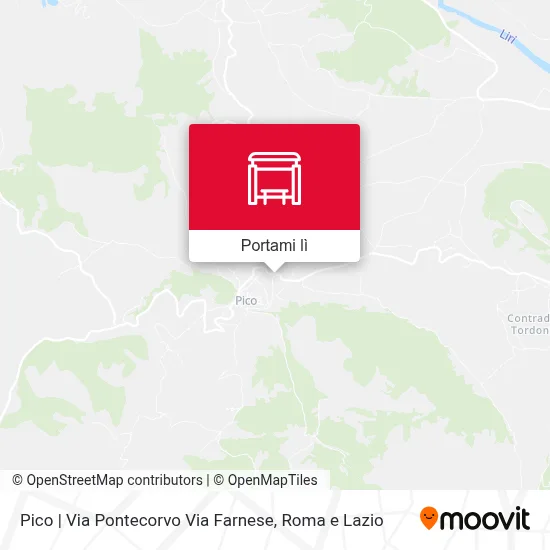 Mappa Pico | Via Pontecorvo Via Farnese