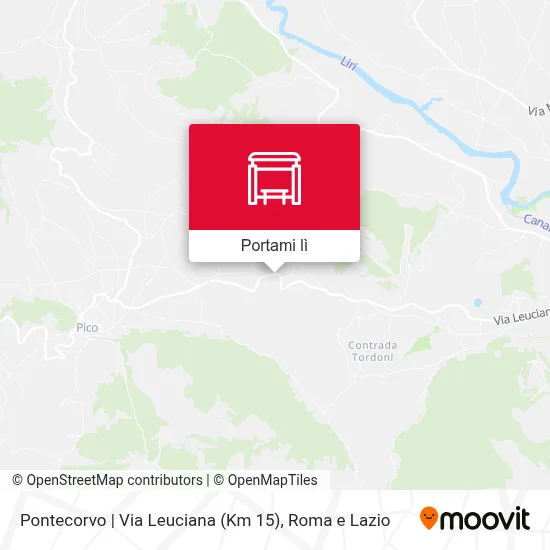 Mappa Pontecorvo | Via Leuciana (Km 15)