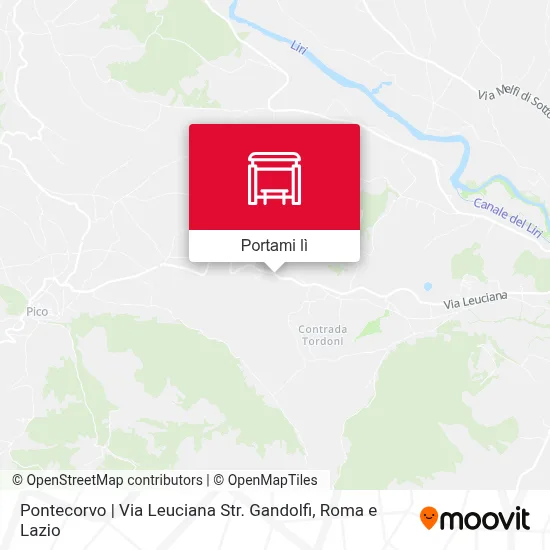 Mappa Pontecorvo | Via Leuciana Str. Gandolfi