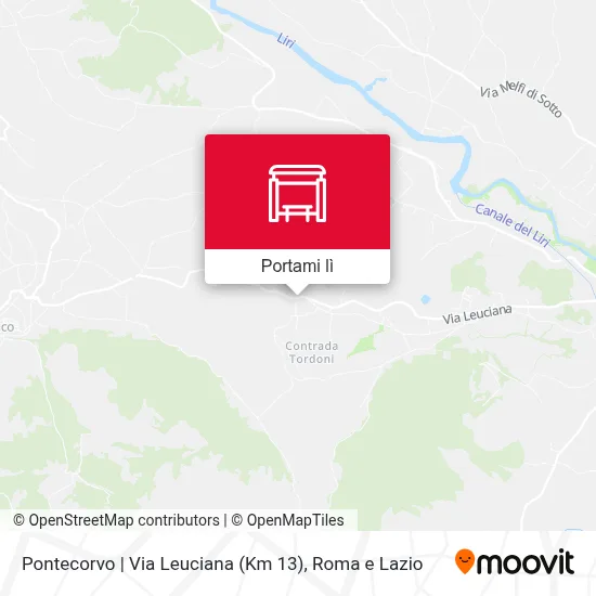 Mappa Pontecorvo | Via Leuciana (Km 13)