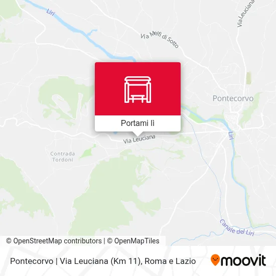 Mappa Pontecorvo | Via Leuciana (Km 11)