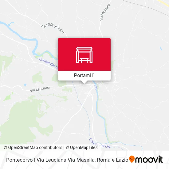 Mappa Pontecorvo | Via Leuciana Via Masella