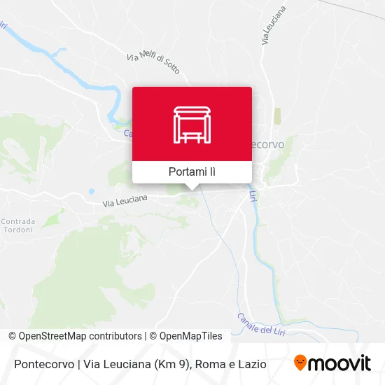 Mappa Pontecorvo | Via Leuciana (Km 9)