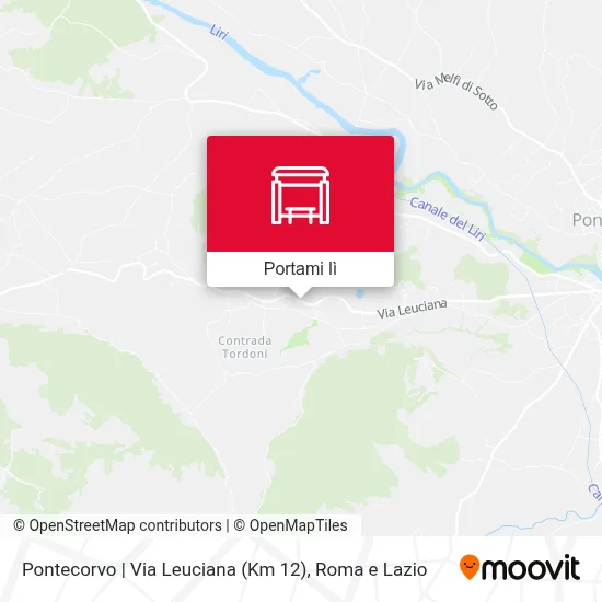 Mappa Pontecorvo | Via Leuciana (Km 12)