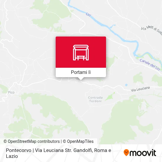Mappa Pontecorvo | Via Leuciana Str. Gandolfi