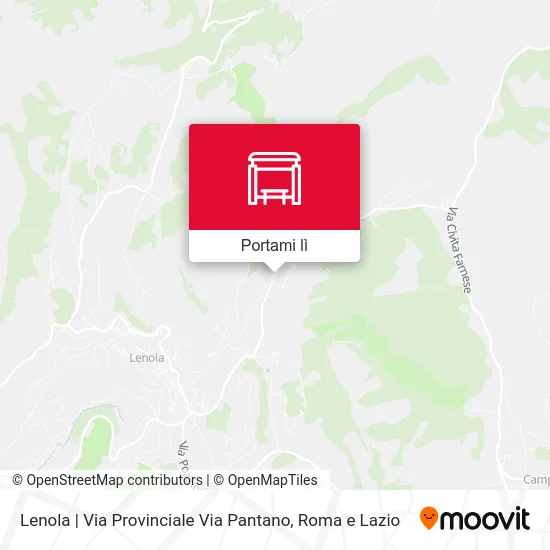 Mappa Lenola | Via Provinciale Via Pantano
