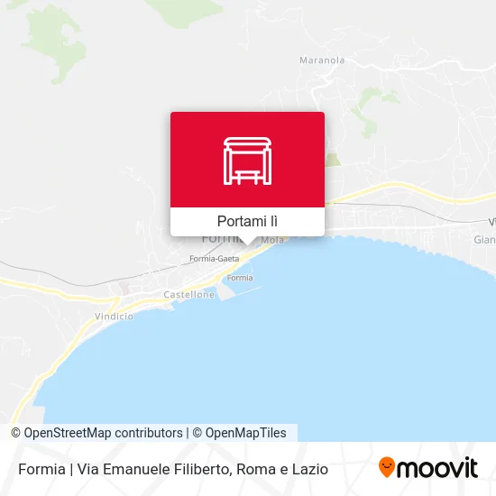 Mappa Formia | Via Emanuele Filiberto