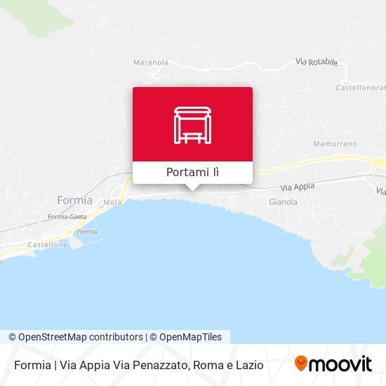 Mappa Formia | Via Appia Via Penazzato