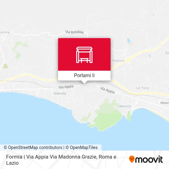 Mappa Formia | Via Appia Via Madonna Grazie