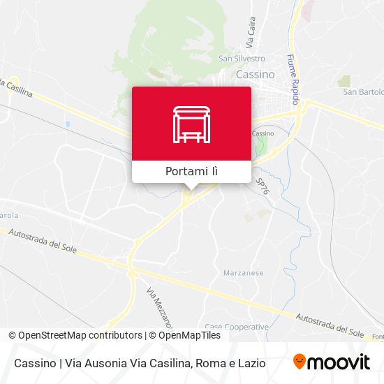 Mappa Cassino | Via Ausonia Via Casilina