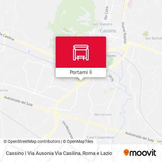 Mappa Cassino | Via Ausonia Via Casilina