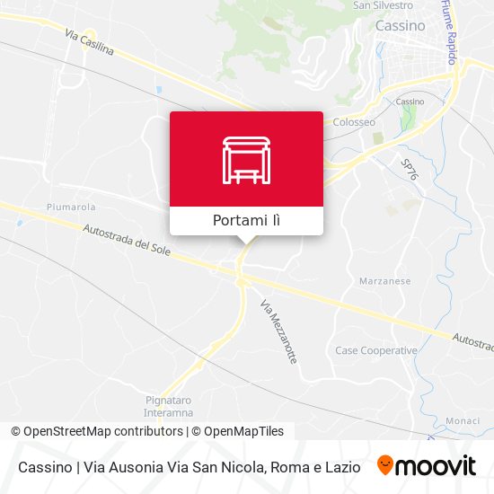 Mappa Cassino | Via Ausonia Via San Nicola