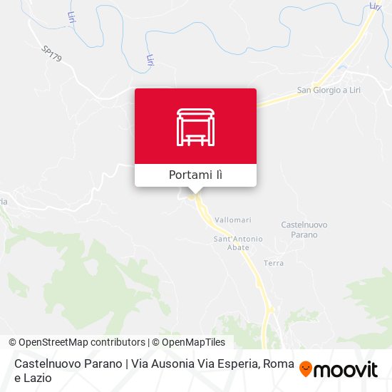 Mappa Castelnuovo Parano | Via Ausonia Via Esperia