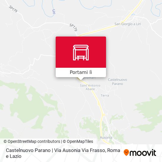 Mappa Castelnuovo Parano | Via Ausonia Via Frasso