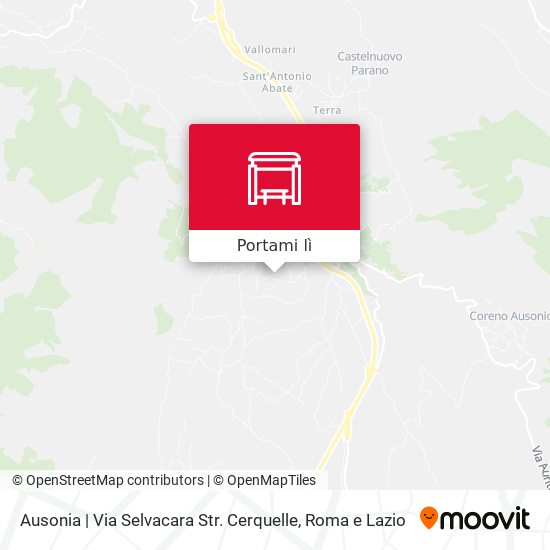 Mappa Ausonia | Via Selvacara Str. Cerquelle