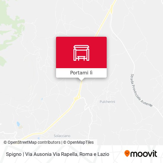 Mappa Spigno | Via Ausonia Via Rapella