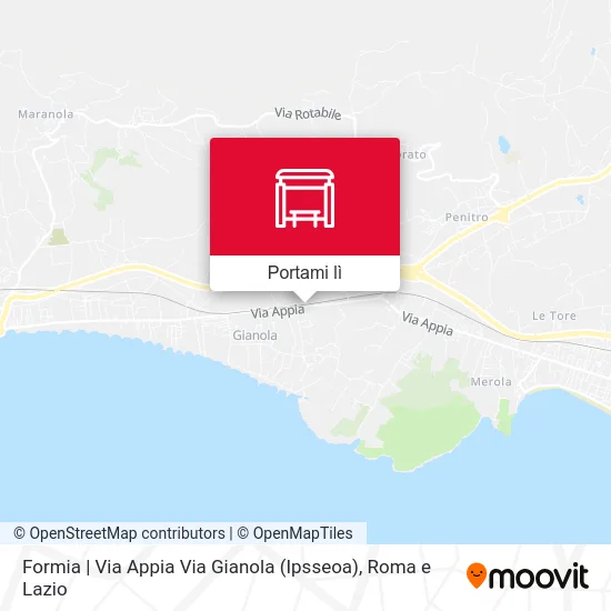 Mappa Formia | Via Appia Via Gianola (Ipsseoa)