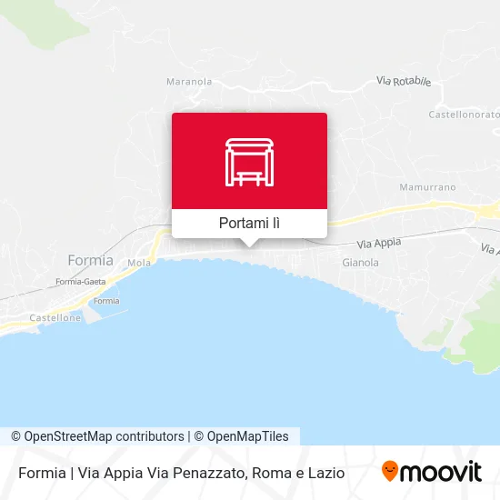 Mappa Formia | Via Appia Via Penazzato