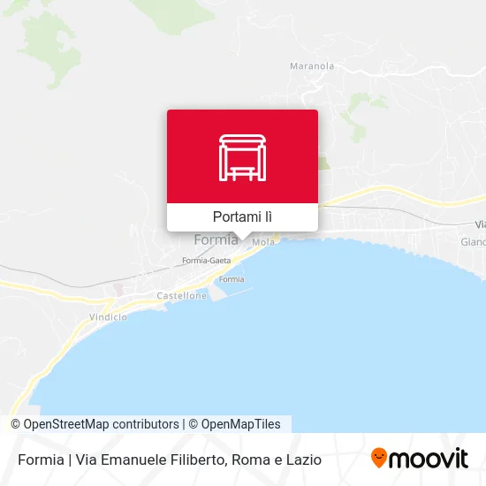 Mappa Formia | Via Emanuele Filiberto