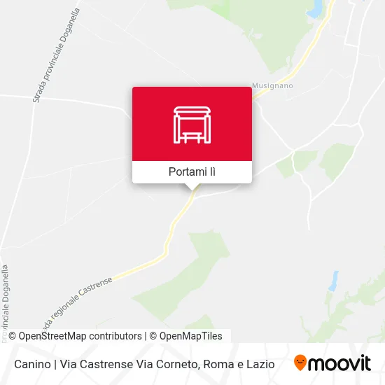 Mappa Canino | Via Castrense Via Corneto