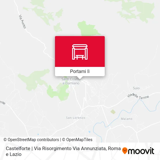 Mappa Castelforte | Via Risorgimento Via Annunziata