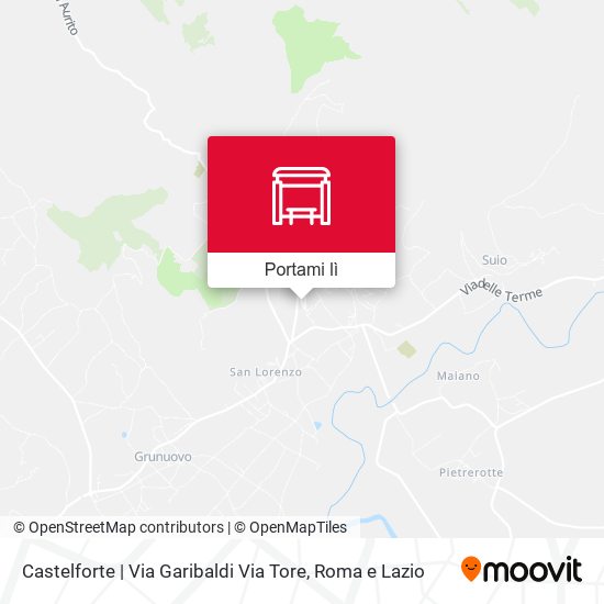Mappa Castelforte | Via Garibaldi Via Tore