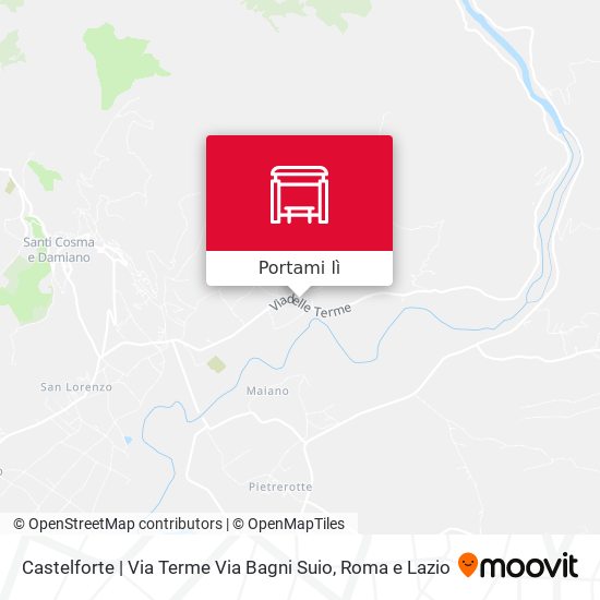 Mappa Castelforte | Via Terme Via Bagni Suio