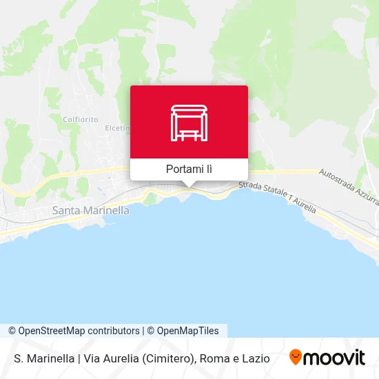 Mappa S. Marinella | Via Aurelia (Cimitero)