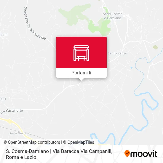 Mappa S. Cosma-Damiano | Via Baracca Via Campanili