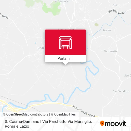Mappa S. Cosma-Damiano | Via Parchetto Via Marsiglio
