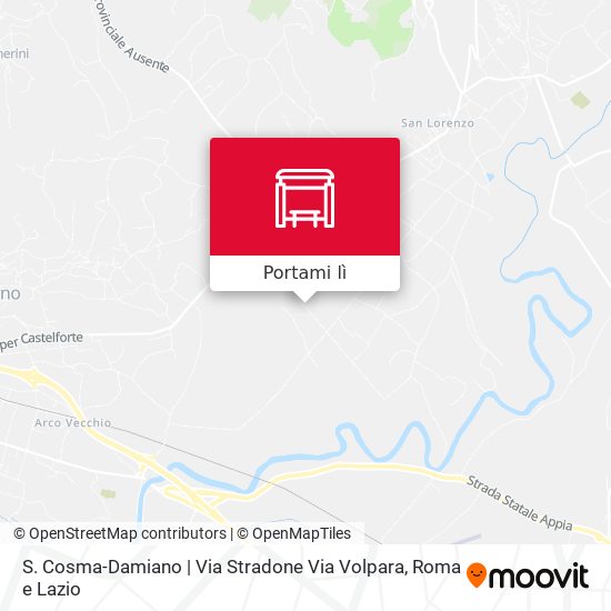 Mappa S. Cosma-Damiano | Via Stradone Via Volpara