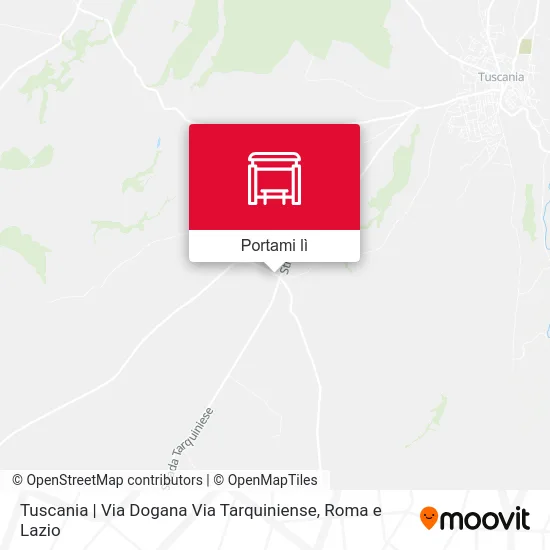 Mappa Tuscania | Via Dogana Via Tarquiniense
