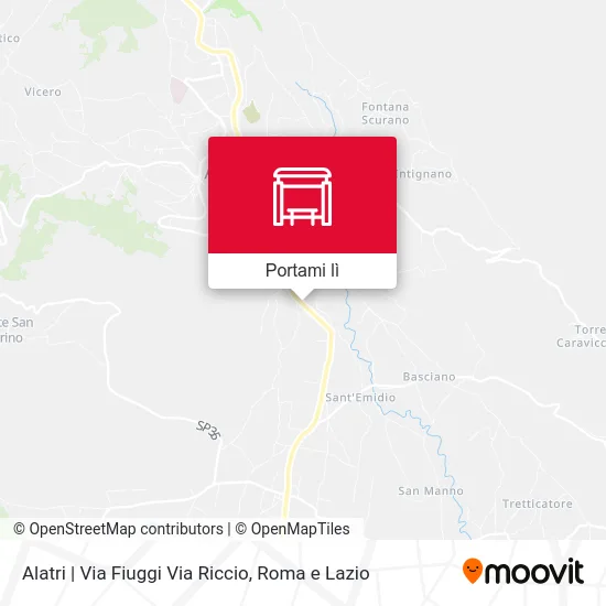 Mappa Alatri | Via Fiuggi Via Riccio