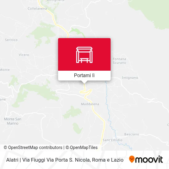 Mappa Alatri | Via Fiuggi Via Porta S. Nicola