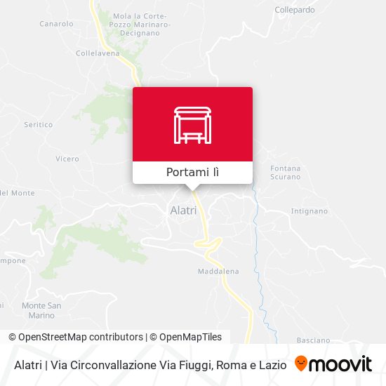 Mappa Alatri | Via Circonvallazione Via Fiuggi