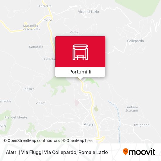 Mappa Alatri | Via Fiuggi Via Collepardo