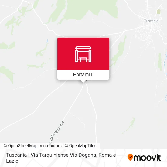 Mappa Tuscania | Via Tarquiniense Via Dogana