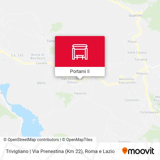 Mappa Trivigliano | Via Prenestina (Km 22)