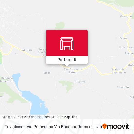 Mappa Trivigliano | Via Prenestina Via Bonanni