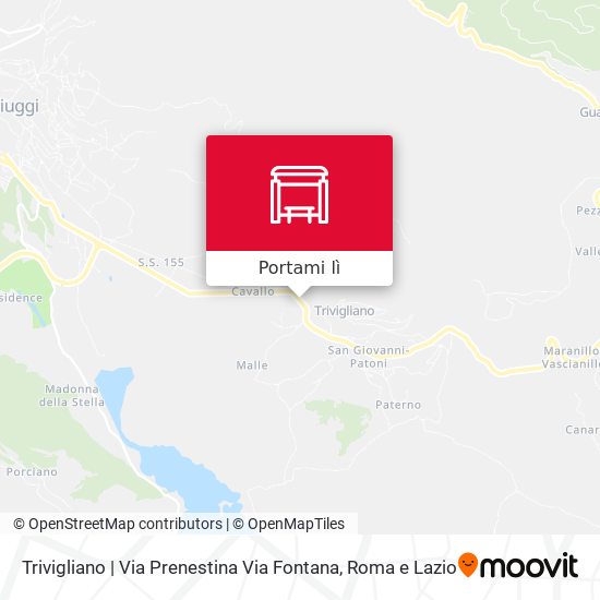 Mappa Trivigliano | Via Prenestina Via Fontana