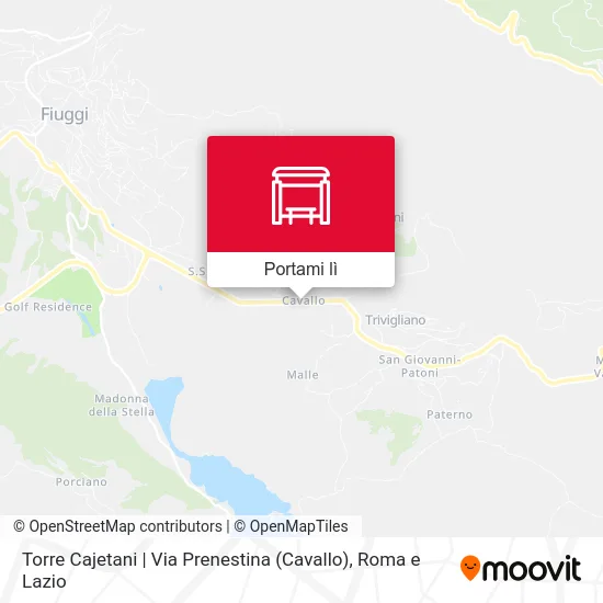 Mappa Torre Cajetani | Via Prenestina (Cavallo)