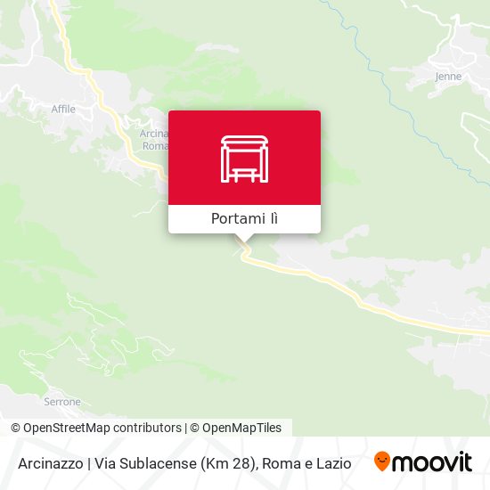 Mappa Arcinazzo | Via Sublacense (Km 28)