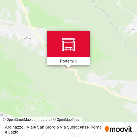 Mappa Arcinazzo | Viale San Giorgio Via Sublacense