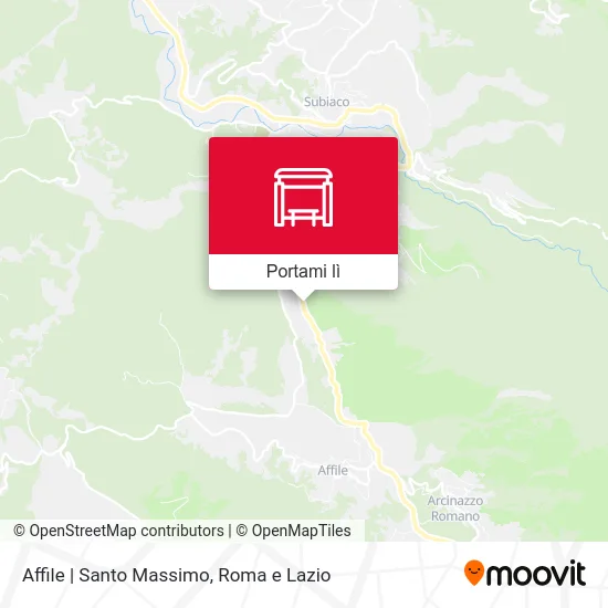 Mappa Affile | Santo Massimo