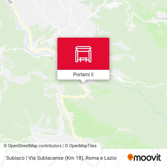 Mappa Subiaco | Via Sublacense (Km 18)