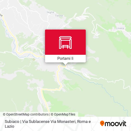 Mappa Subiaco | Via Sublacense Via Monasteri
